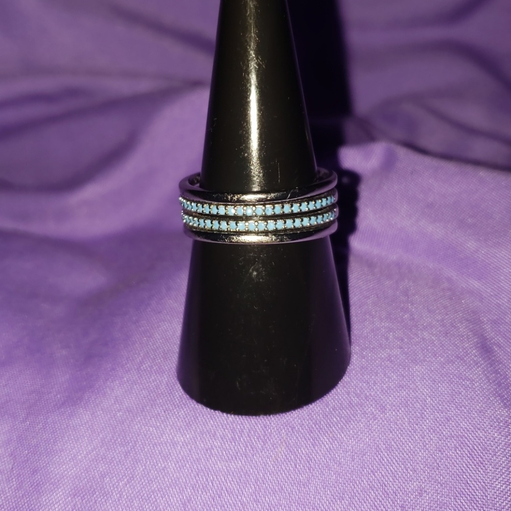 Turquoise & Silver Cuff Ring